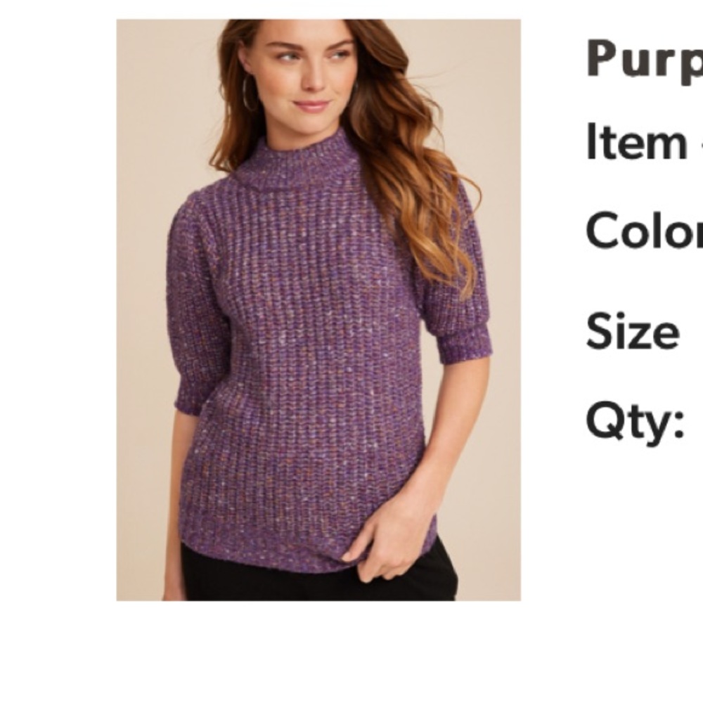 Maurice’s Purple Metallic Knit Sweater